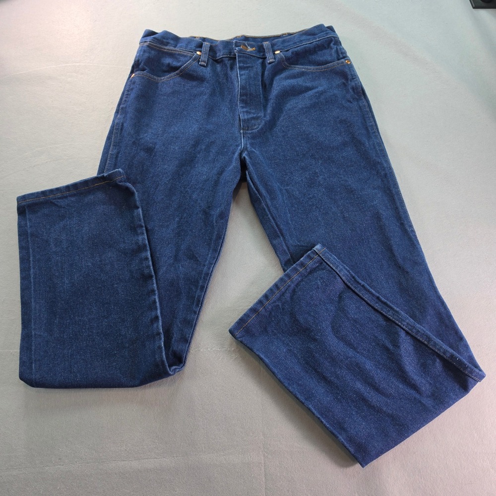 Wrangler 936DEN Cowboy Cut Slim Fit Straight Leg Jeans Dark Wash 33x32